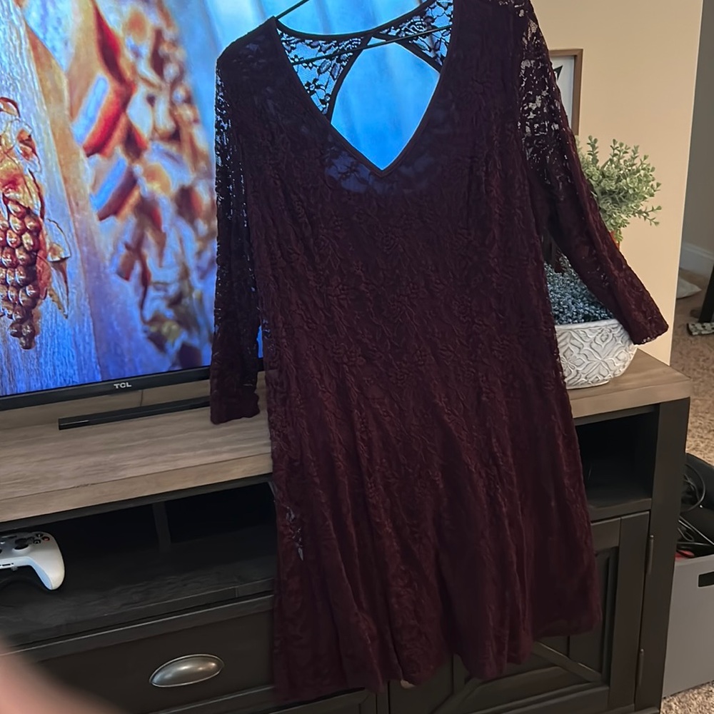 Maurices Purple Lacy Dress